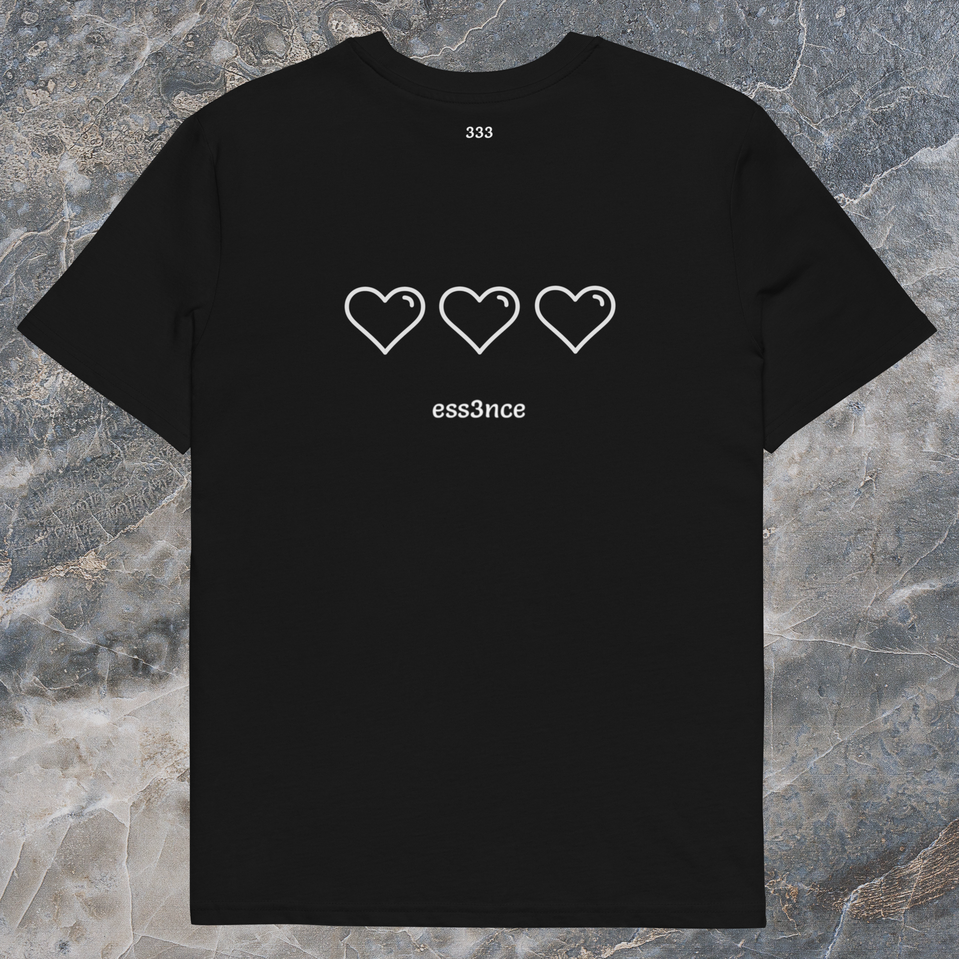 #001: ess3ntials / black